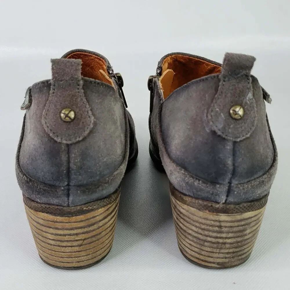 Pikolinos Baqueira Suede Ankle Boots Size EU 41 US 10 Gray Side Zip